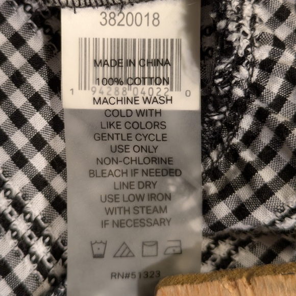 Women's Court and Rowe Gingham Check Dobby, Cotton, Spring, Summer, Ruffles, M - Picture 7 of 7